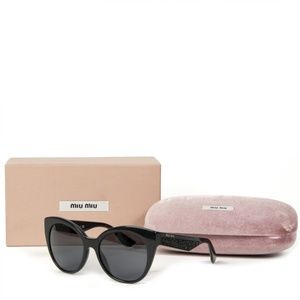 Miu Miu Cateye Crystal Sunglasses